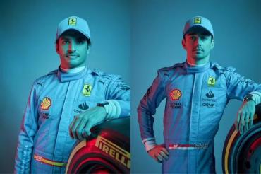 Ferrari revela oficialmente macacão azul para o GP de Miami da Fórmula 1