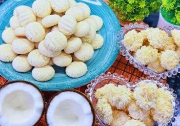 Biscoito de coco com leite condensado que leva só 3 ingredientes e fica delicioso