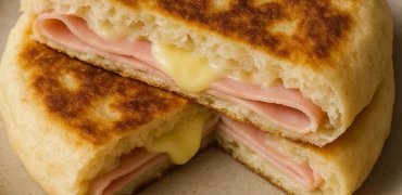 Pão de frigideira recheado